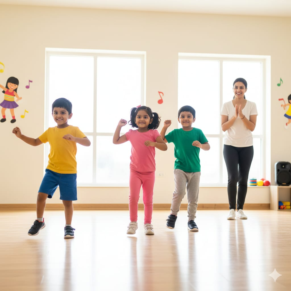Children taking part in extracurricular activities
